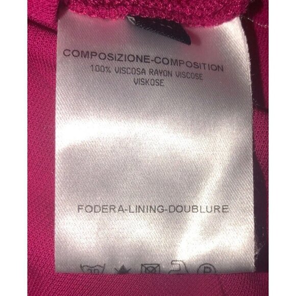 Alexander McQueen Size 38 IT 4 or 6 US Dress Draped Midi Knit Sleeveless Magenta - Picture 10 of 11